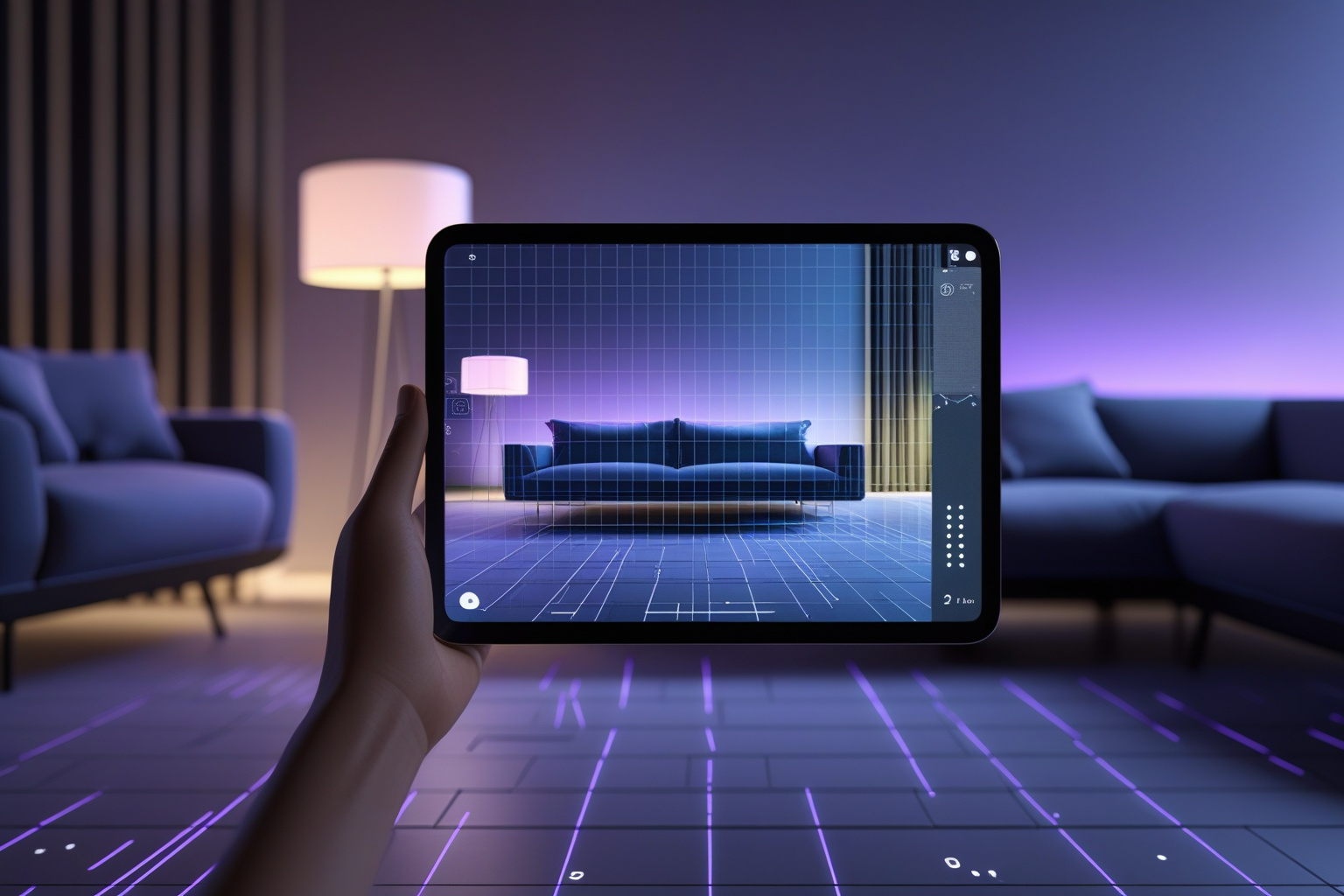 AR Interior Design App Development mobile application concept