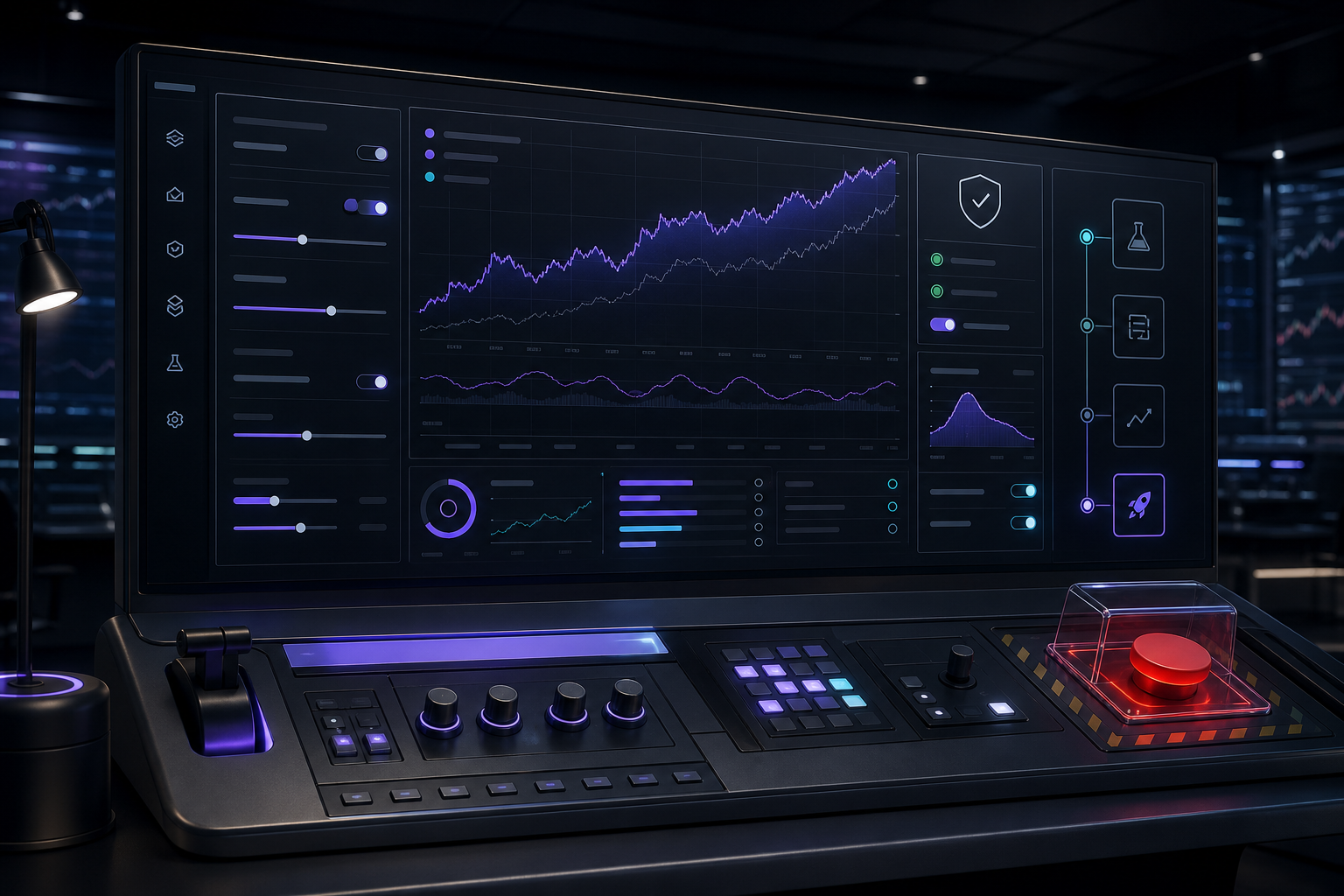Algorithmic Trading Platform App Development mobile application concept