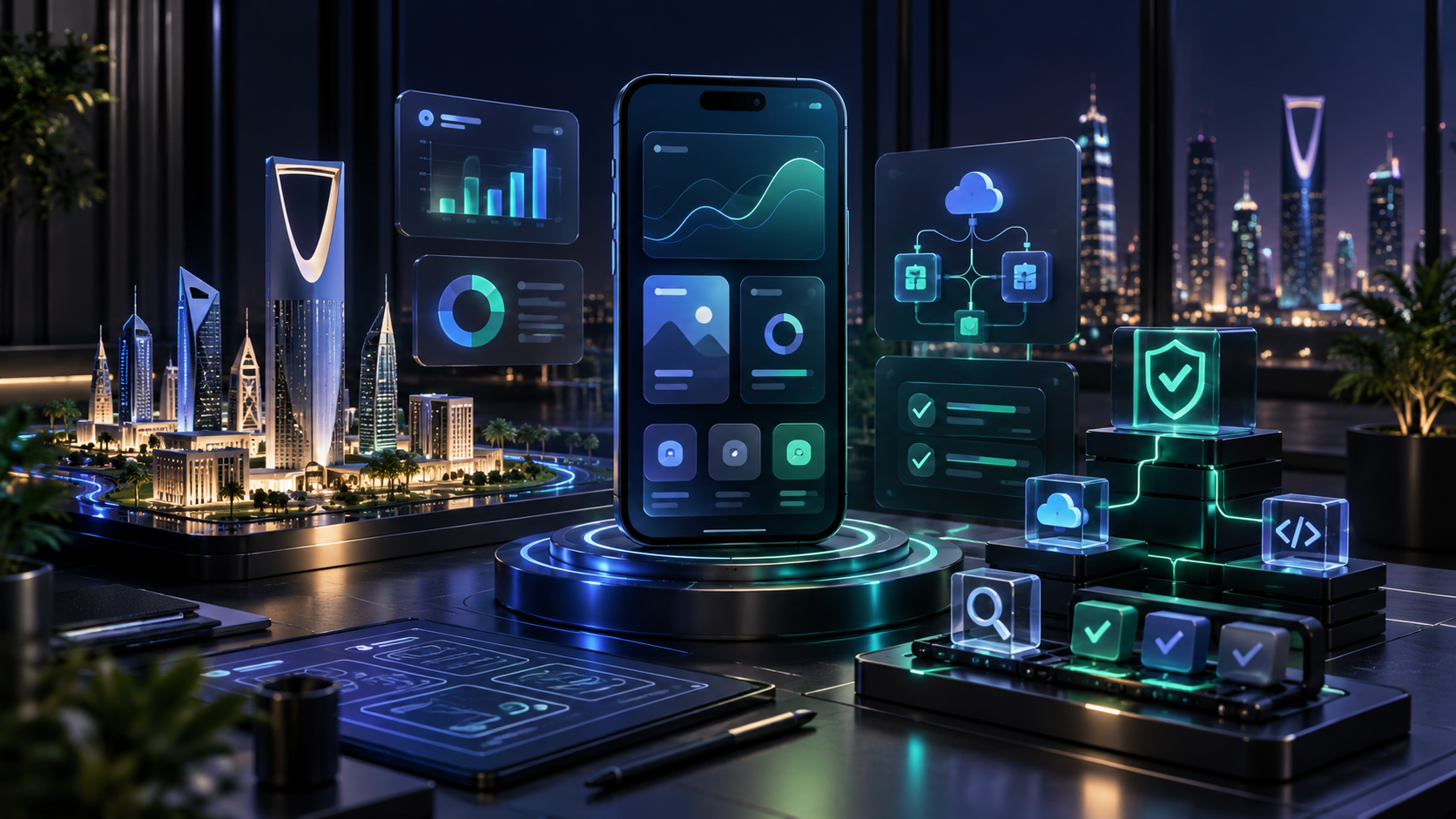 Riyadh custom mobile app product planning visual